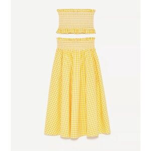 Zara Yellow Gingham Two-Piece Set